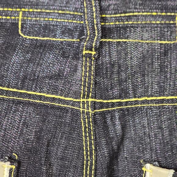 Y2K Vintage Project Mayhem Baggy Embroidered One Pride Jeans 38 X 32 Dark Wash - Picture 6 of 16